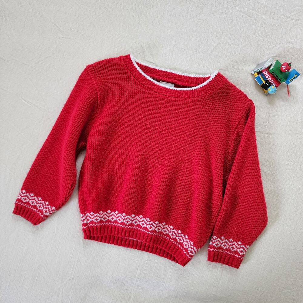 Vintage Red Knit Sweater 5t